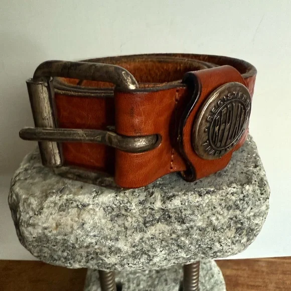 Vintage Replay Cognac Leather Belt with Metal Buckle - Picture 11 of 13